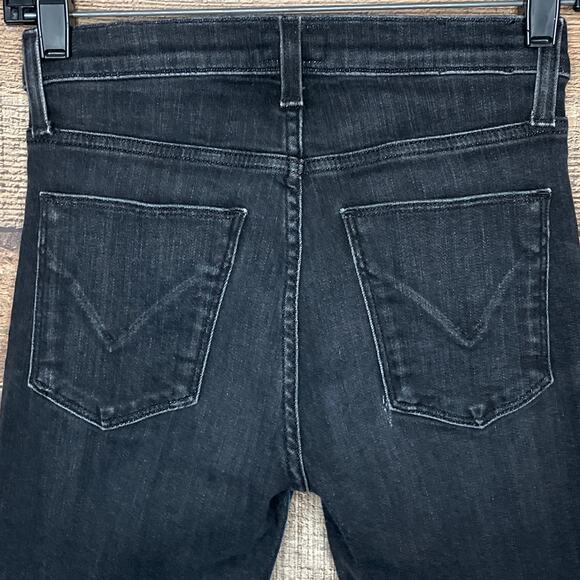 Hudson Barbara High Waist Super Skinny Blue Black Two Tone Jeans Size 25 - Picture 6 of 12